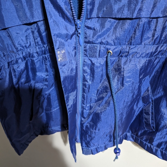 Vintage "Very Trendy" brand fleece lined windbreaker jacket with tree embroidery - Picture 9 of 11